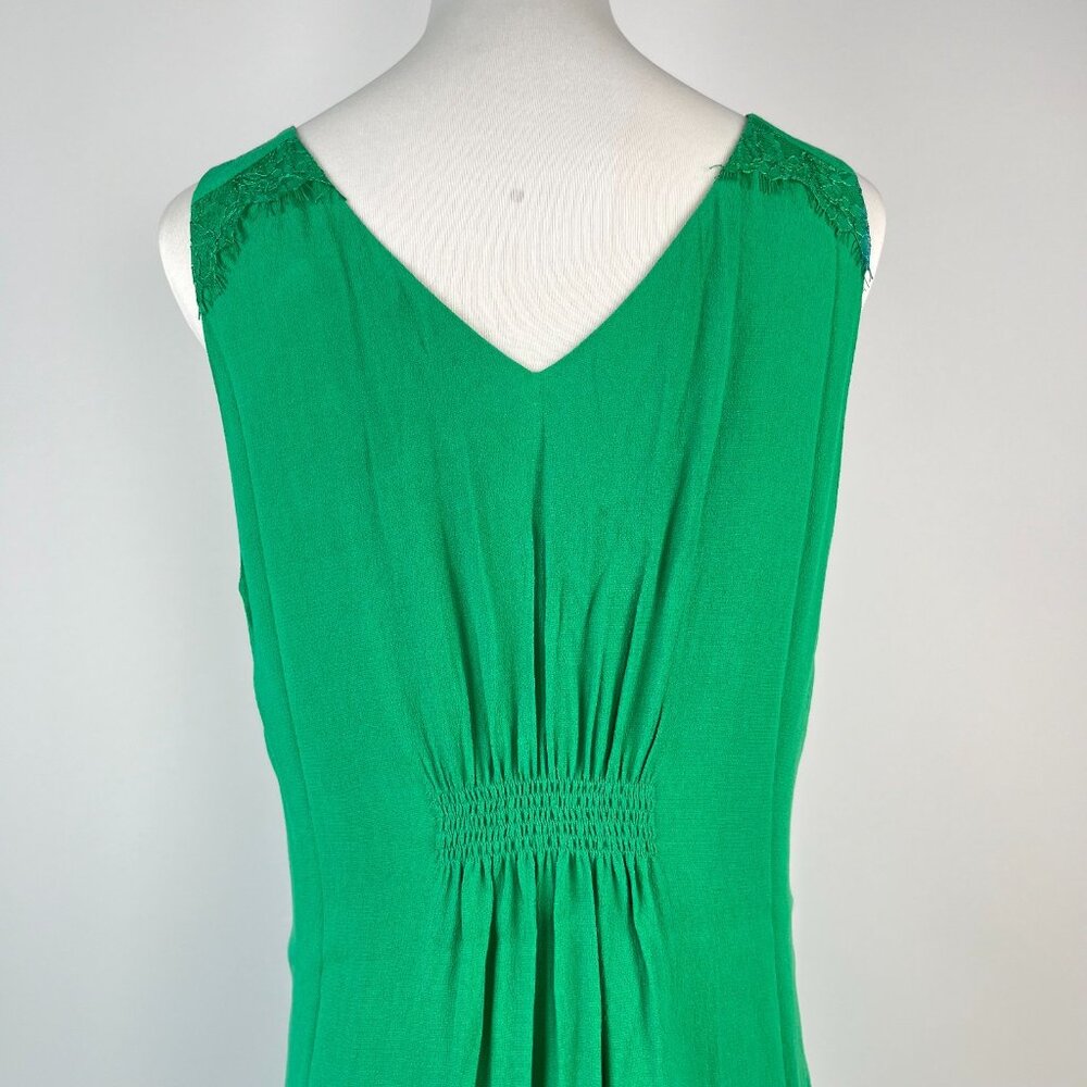 NWOT Mint Velvet Green lace Sleeveless V-neck Midi Dress US 10 UK 14 - Picture 6 of 14